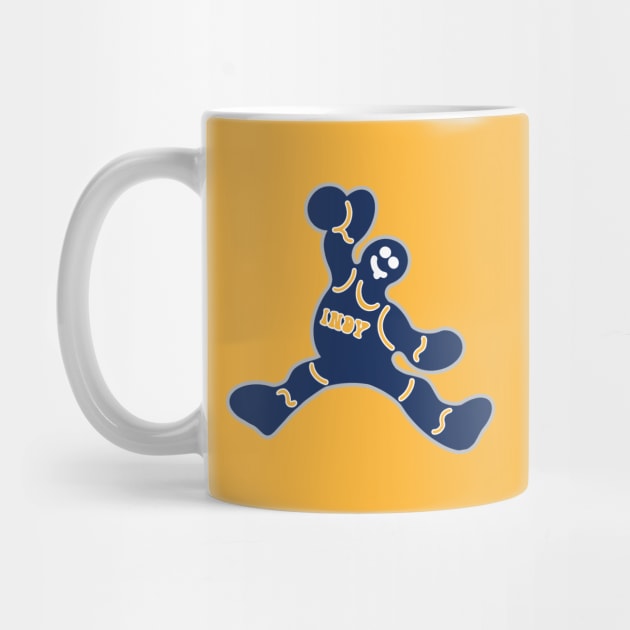 Jumping Indiana Pacers Gingerbread Man by Rad Love